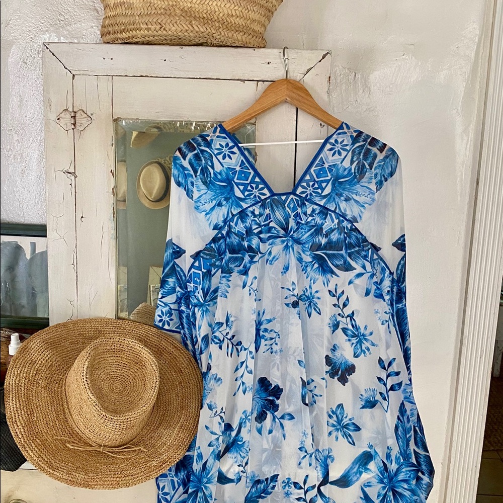 Blue & White Kaftan